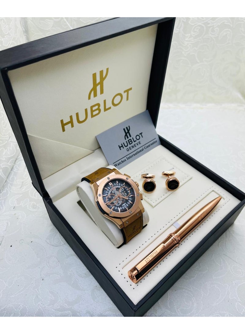 هوبلو ساعه وكبك من هوبلو رجالية